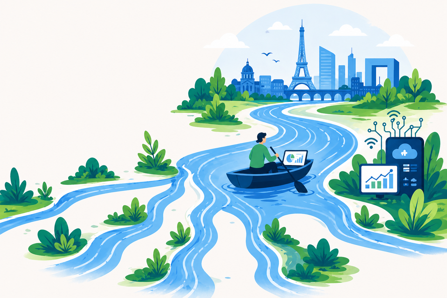 Illustration des dispositifs de financement pour la transition numérique en Île-de-France