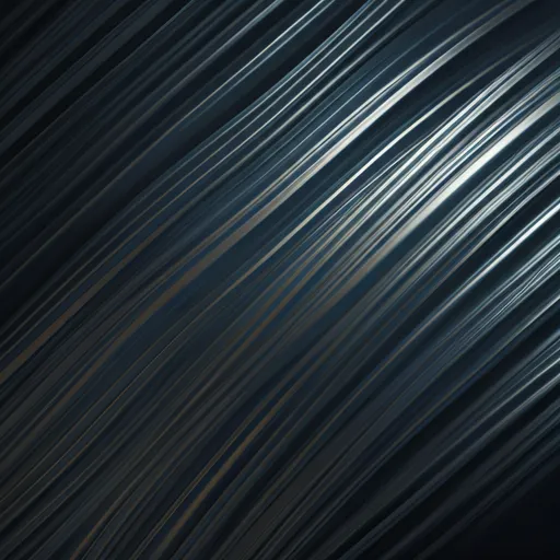 visualisation artistique abstraite de flux de données et d'architecture web en nuances de bleu profond et argent